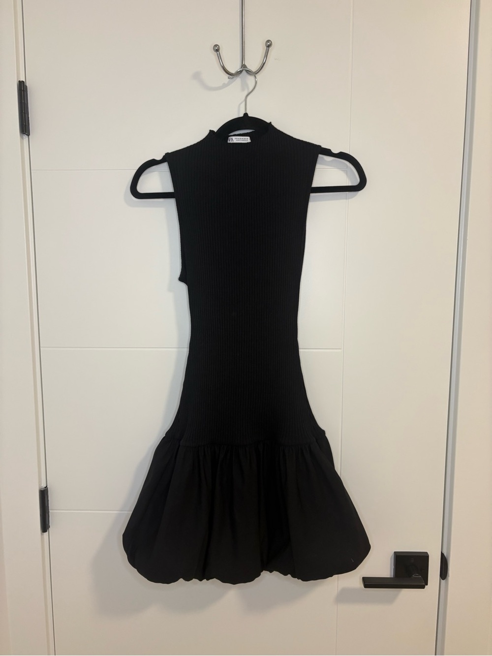 Zara Black Balloon Dress